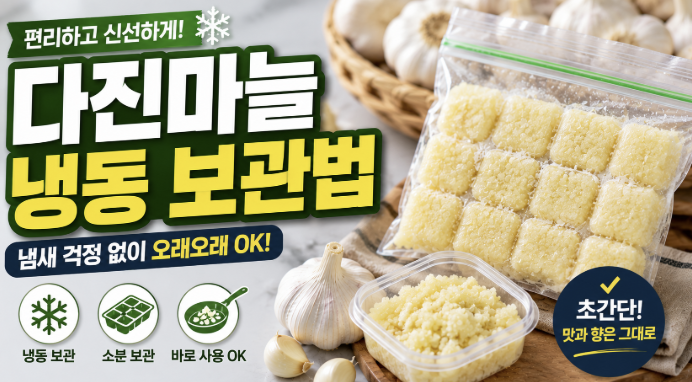 다진마늘 냉동 보관법